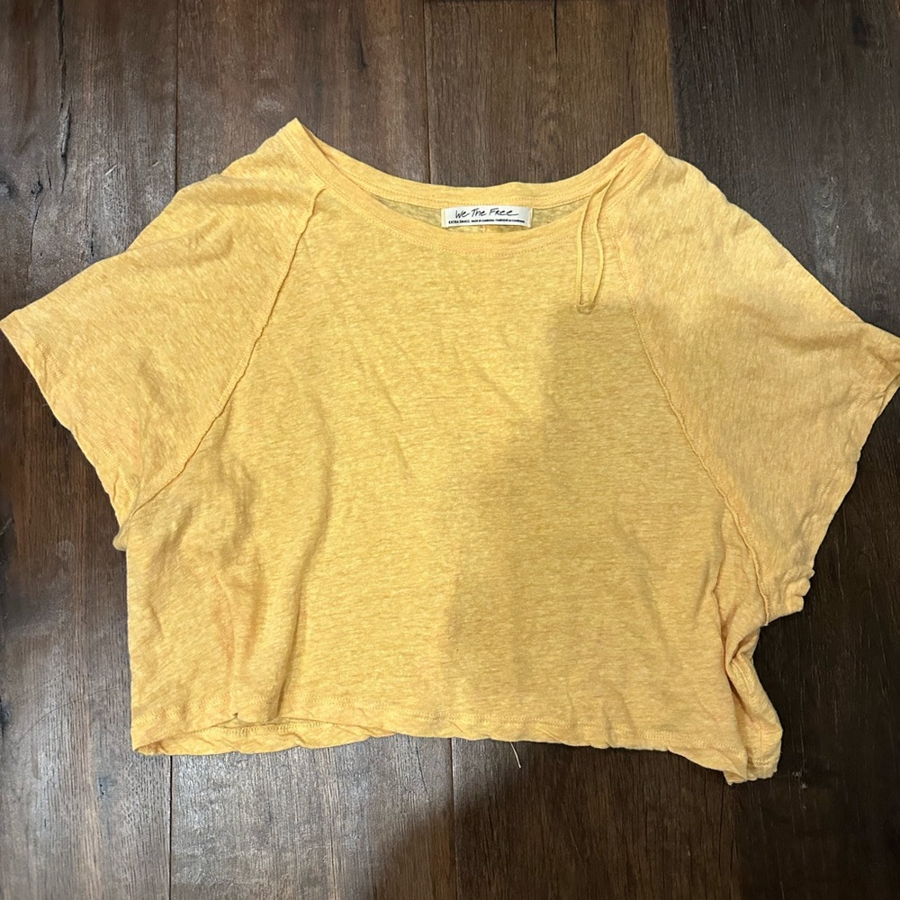 We the free orange crop top